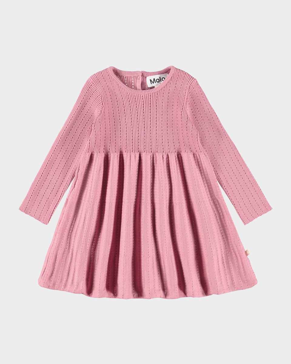 Girl's Cass Long-Sleeve Knit Dress, Size 6M-18